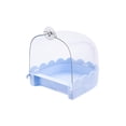 thumbnail image 2 of FastXmas Bird Cage Bath Hanging Parrot Bath Tub Water Shower Food Feeder Holder Tray Bird Bath Supplies for Small Birds Canary Budgies Cockatiel Lovebirds (Blue), 2 of 6
