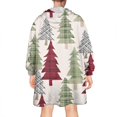 thumbnail image 2 of Wearable Oversized Blanket,Multicolor Christmas Tree Pattern Wearable Blanket Hoodie for Adults,Cozy Hooded Blankets with Super Pockets,Super Warm Fuzzy Pullover for Women & Men, 2 of 6