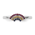 thumbnail image 4 of Stackable Expressions Sterling Silver Rainbow Ring, 4 of 6