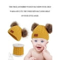 thumbnail image 2 of Gustave 2 Pieces Baby Winter Hat Scarf Set, Knitted Warm Fleece Lined Skiing Cap Pompom Kids Beanie for Kids Girl Boy "Yellow", 2 of 10