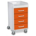 thumbnail image 4 of TrippNT 51087 Almond Polyethylene Compact 4 Drawer Locking Cart - 14 x 27 x 19 in., 4 of 7