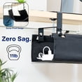 thumbnail image 6 of VIVO 47” Black Clamp-on Fabric Cable Power Strip Management Tray, 6 of 8