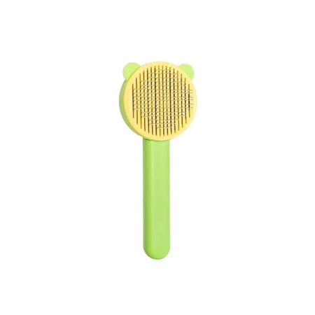 LABUBU Pet Grooming Brush,Dog & Cat Hair Brush,for Shedding Pet fur Cleaning , Easy to Removes Loose Undercoat, Tangled Hair(Green Bear)