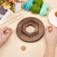 thumbnail image 3 of Hexagon Pin Loom Hexagon Wood Crochet Blocking Board with 55 pcs 1.55inch Pins Camel Color Wooden Crochet Blocking Board Kits Hexagonal Designs Portable Weaving Tool Accessory, 3 of 6