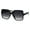 Black Smoke, variant on Womens Thin Plastic Oversize Rectangular Mob Sunglasses Black Smoke