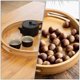 thumbnail image 4 of 1Pc Portable Bread Tray Round Bamboo Fruit Bowl Bread Cake Bamboo Tray for Home, 4 of 4