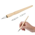 thumbnail image 1 of Dip Pen, Comic Pen Nib Set Calligraphy Pen Ink Pens For Drawing Ink Nib Stainless Steel Drawing Comic Pen Nib Calligraphy Nibs with Wooden Holder For Writing, Painting, Signing, 1 of 7