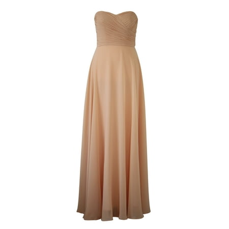 Heart Hoodie Dress - Faship Womens Elegant Strapless Pleated Sweetheart Neckline Long Formal Dress
