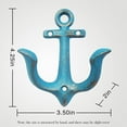 thumbnail image 4 of Ganchos de pared de hierro fundido con forma de ancla marina: percha decorativa de metal, 4 of 4