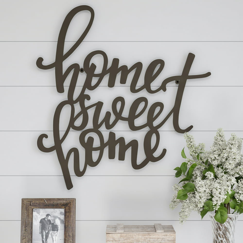 Metal Cutout- Home Sweet Home Decorative Wall Sign-3D Word Art Home ...