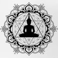 thumbnail image 2 of CafePress - Buddha Meditating Sacred Geometry Mandala Trucker - Adjustable Unisex Printed Trucker Hat with Mesh Back, 2 of 10