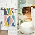 thumbnail image 7 of Yayeee 100% Cotton Hand Towels for Bathroom 16" x 28" Soft Absorbent Kitchen Towel, Red Triangles, 7 of 7