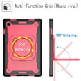 thumbnail image 4 of Galaxy Tab A8 10.5" Case 2022(SM-X200/205/X207), Allytech 360° Rotating Hand Strap & Handle Kickstand Kidsproof Hybrid Protective Shoulder Strap Case for Samsung Tab A8 X200 2022, Rose+Black, 4 of 7