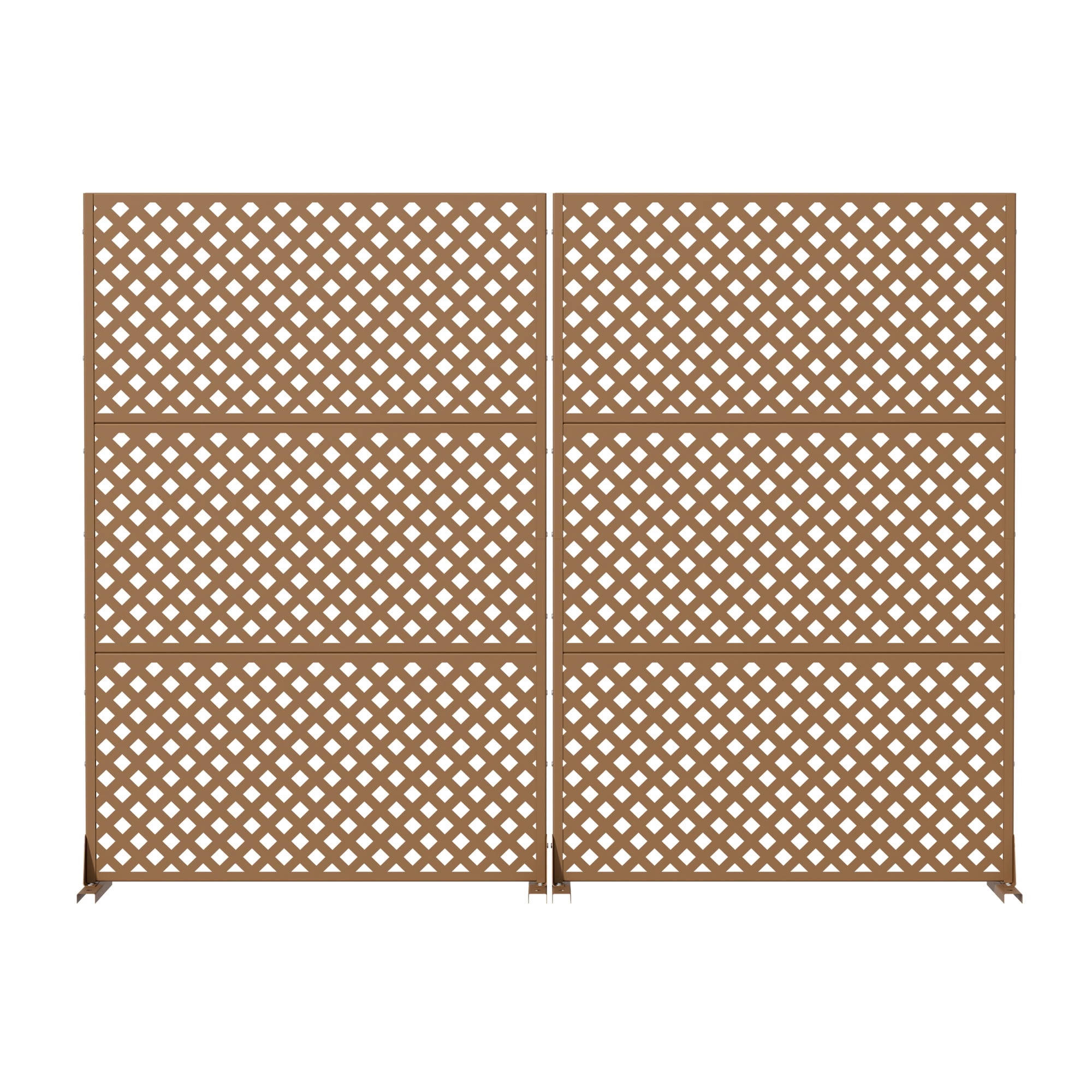MAYEERTY 3 Panels Outdoor Privacy Screen, Metal Decorative Privacy Fence, 2 pcs Privacy Panel for Patio, Balcony, Backyard, Garden