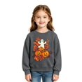 thumbnail image 2 of Likimi Toddler Child Girls Halloween Sweatshirts Hallowmas Cartoon Print Crew Neck Sweatshirt For Girls Long Sleeve Everyday Wear Fashionable Pullover Size 13-14 Years, 2 of 3
