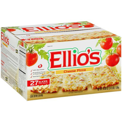 Ellio's Original Crust Cheese Frozen Pizza 27 Slice 9 Pack 3.43oz