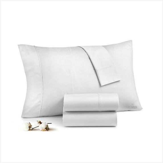 Queen Pillowcase Size 1000 Thread Count Light Gray Pillow Cover Egyptian Cotton Solid Sateen Weave for Soft & Silky Feel