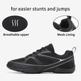 thumbnail image 4 of GlideMoves Black Cheer Shoes Girls Dance Sneakers Women Tennis Training Competition Tumbling Athletic Youth Hip Hop 2522 Women 8, 4 of 7