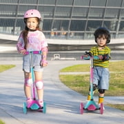 XJD 3 Wheel Kick Scooter for Kids 2-5 Years Max Weight 20KG/44LB, Toddler Scooter with Adjustable Height Light up LED Wheels, Best Gift for Boys Girls Outdoor Activities, Purple