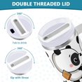 thumbnail image 5 of Ryvnso 30 oz Tumbler with Handle and Straw Cute Pandas Reading Insulated Stainless Steel Travel Mug with Lid, 5 of 9