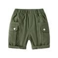 thumbnail image 5 of Coerni Toddler Baby Boys Cargo Shorts Stretchy Chino Solid Color Shorts with Pockets Summer Outdoor Play Clothes, 5 of 5