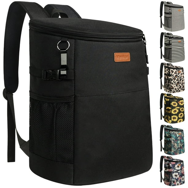 Mochila térmica para acampar Vankor, 45 latas, a prueba de fugas, negra