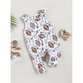 thumbnail image 3 of Suealasg Baby Boy Girls Rugby Print Sleeveless Romper Bodysuit One Piece Outfit Jumpsuit for Newborn Infant, 3 of 9
