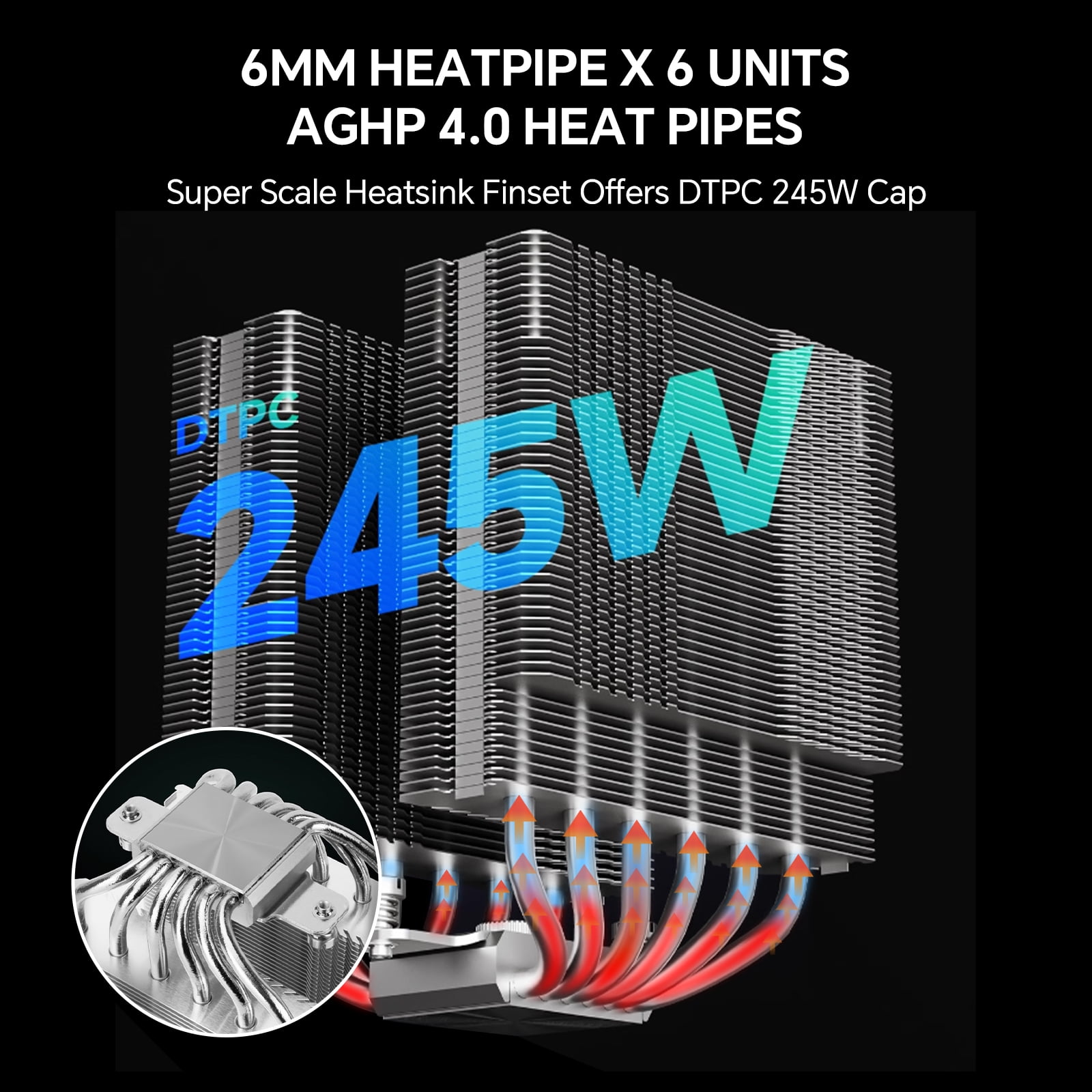 Thermalright Peerless Assassin 120 Digital Black CPU Air Cooler, Temperature Digital Display | 6 Heat Pipes |1850RPM PWM Fans, for Intel 1851/1700, AMD AM4/AM5