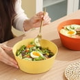 thumbnail image 4 of Zhuge Cuencos para cereales, cuencos para ensalada de fibra de paja de trigo, cuencos para cena ligeros e irrompibles, 4 piezas, color naranja, 4 of 5