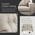 thumbnail image 4 of Roundhill Furniture Holmes Leather Upholstered Loveseat, Bone White, 4 of 11
