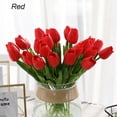 thumbnail image 7 of HESHENG Artificial Tulips Real Touch Fake Flowers Artificial Tulips Flowers Arrangement Bouquet for Home Room Office Wedding Party, Light pink, 7 of 7