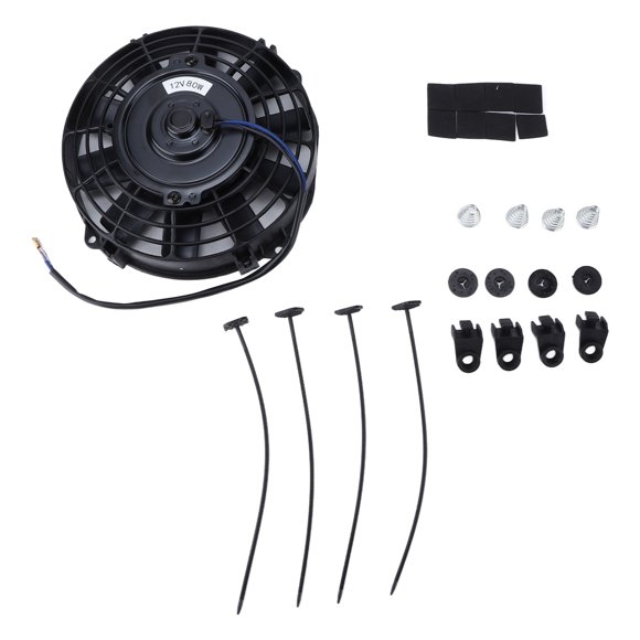 Piezas De Automóvil, Ventilador De Refrigeración Del Radiador Del Motor De Hoja Recta Delgada De 12V 80W 8in Para Transmisión Para Intercooler