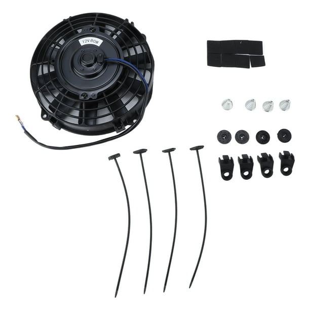 Piezas De Automóvil, Ventilador De Refrigeración Del Radiador Del Motor De Hoja Recta Delgada De 12V 80W 8in Para Transmisión Para Intercooler