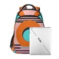thumbnail image 7 of FORMRS Unisex Backpack Elementary School Travel Bookbag with Reflective Stripes, Orange Circle, 7 of 7