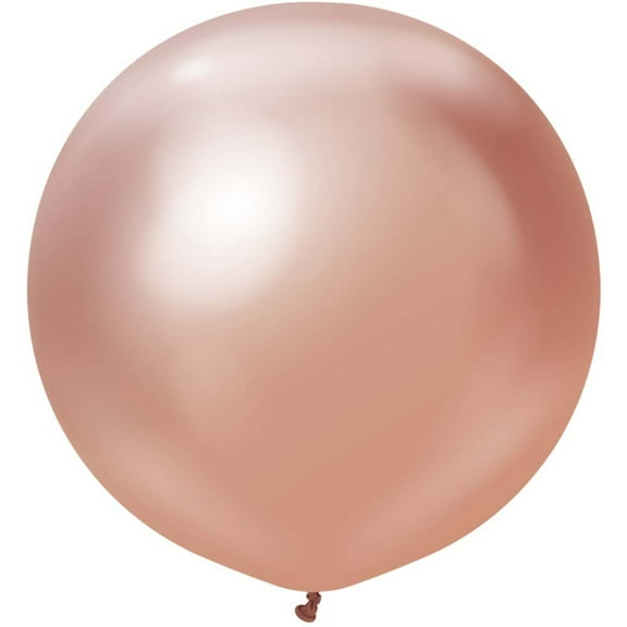 24 inch Kalisan Mirror Rose Gold Latex Balloons (2 Pack) - Party Supplies Decorations