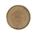 thumbnail image 4 of LR Home Small Braided Geometric Indoor Round Pouf, Tan/Black, 18" x 18" x 14", 4 of 6