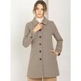 thumbnail image 3 of INSPIRE CHIC Manteau d'Hiver pour Femme à Col Peter Pan, à Simple Boutonnage, 3 of 6