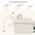 thumbnail image 4 of 49.2'' Convertible Sofa Bed, Versatile Sofa Pullout Bed Sleeper Loveseat, 2-seat sofa with Big Pillows for Living Room and Small Spaces, Beige, 4 of 6