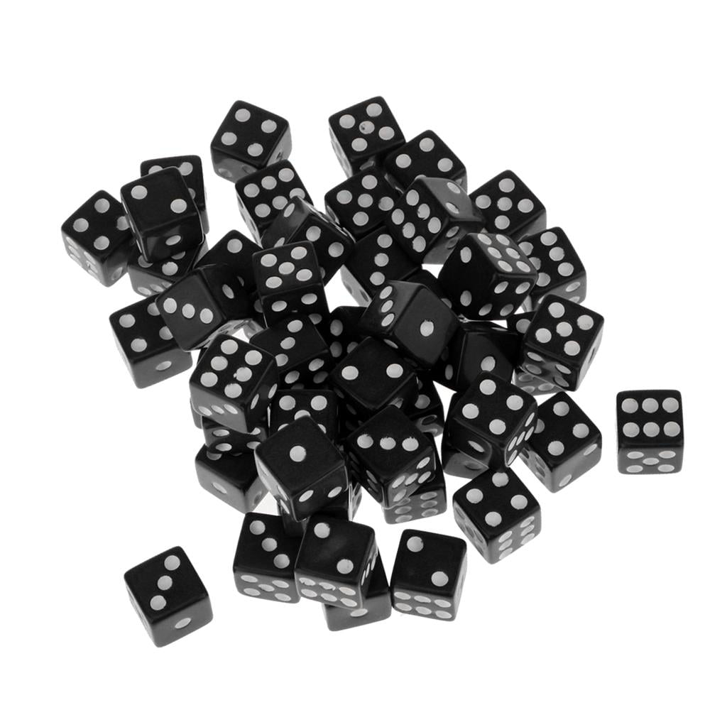 Six Sided Square Opaque 12-320mm Dice with White Dice Party Game Casino Supplies 