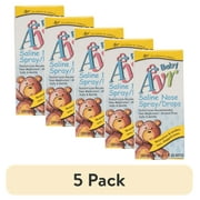 (5 pack) Ayr Baby Saline Nasal Spray/Drops, 1 Oz.