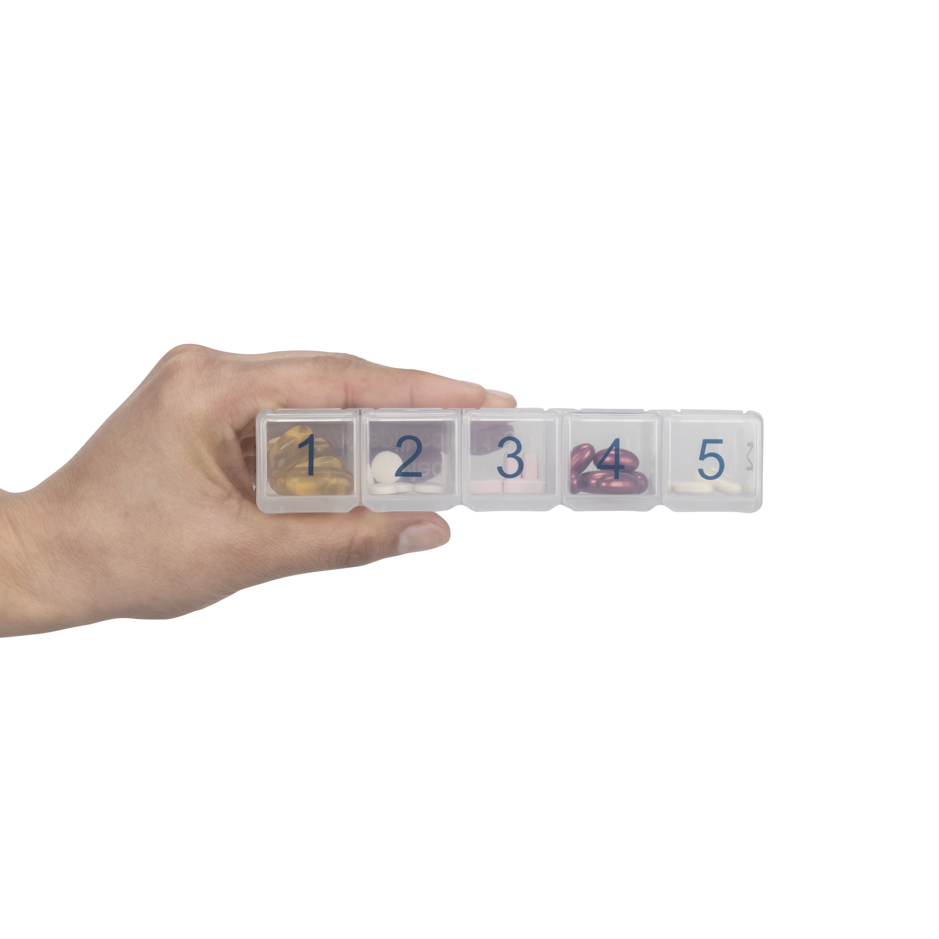 e-pill 5 Times a Day x 7 Day Large Weekly Pill Organizer - with Discreet Case