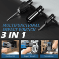 thumbnail image 4 of 21V Cordless Impact Wrench, 1/2 inch 1000N.m Max Torque, 3000rpm Speed, with 2 × 4.0Ah Li-ion Battery, 5 Sockets, 9 Drill, 6 Screws, Tool Bag, Electric Impact Wrench for Tires Cars Home, 4 of 7