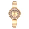 thumbnail image 1 of Reloj de pulsera delicado con decoración de diamantes de imitación y esfera redonda para mujer de aleación de moda (dorado), 1 of 3