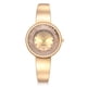 thumbnail image 1 of Reloj de pulsera delicado con decoración de diamantes de imitación y esfera redonda para mujer de aleación de moda (dorado), 1 of 3