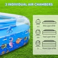 thumbnail image 5 of SKNSL Inflatable Swimming Pool 130" X 72" X 22" Oversized Thickened Blow up with Air Pump Kids Adults Family Garden Backyard Summer Water Party, 5 of 7
