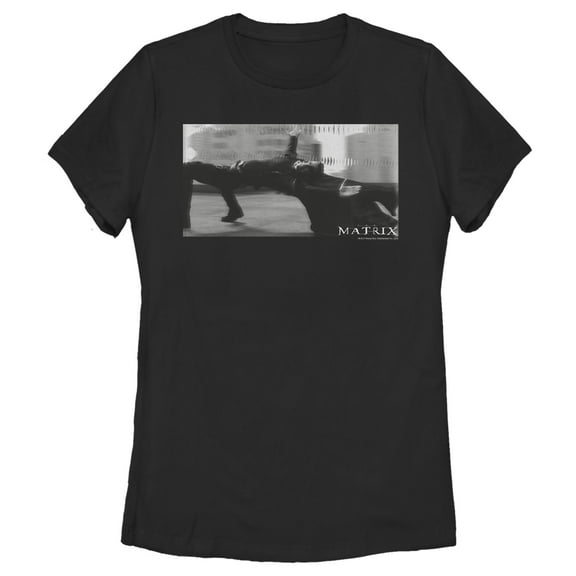 Women's The Matrix Bullet Dodge Graphic Tee Black Small