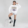 thumbnail image 3 of Women's Gameday Couture White James Madison Dukes Oversized Premium Fleece Sweatshirt, 3 of 5