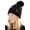 Chunky Sequin - Black/Gold, variant on Women's Sequin Pom Beanies – Soft Knit Sparkly Bling Winter Hats for Women, Faux Fur Pom Glitter Sparkle Hat -Chunky Sequin - Black/Gold