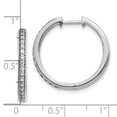 thumbnail image 4 of Auriga Fine Jewelry 10K White Gold Diamond Hinged Hoop Earrings for Women, 4 of 5
