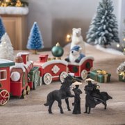 OFFIGAM 12-Piece Mini Black Resin Desktop Decorative Statues Set for Art Collectors, Home Office, and Display